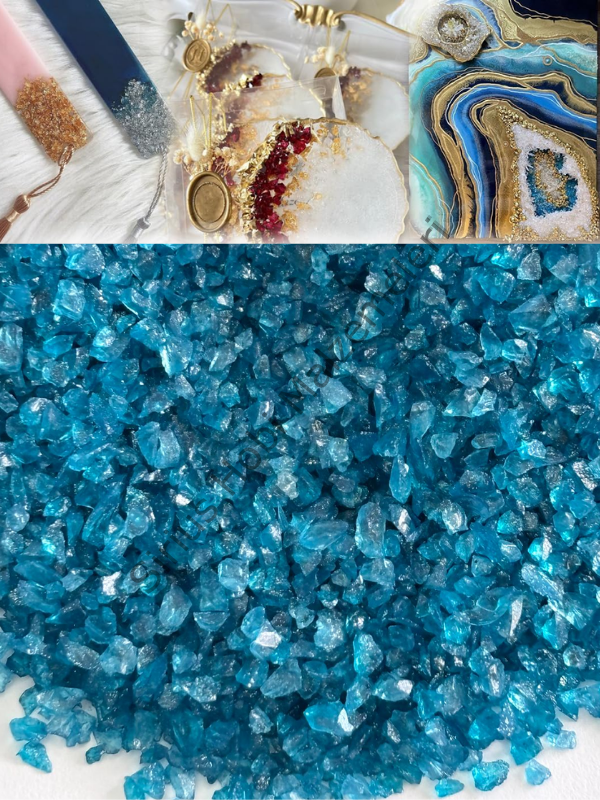 Epoksi Cam Kırıkları Extra İnce Sedefli Lagoon Quartz 100 gr
