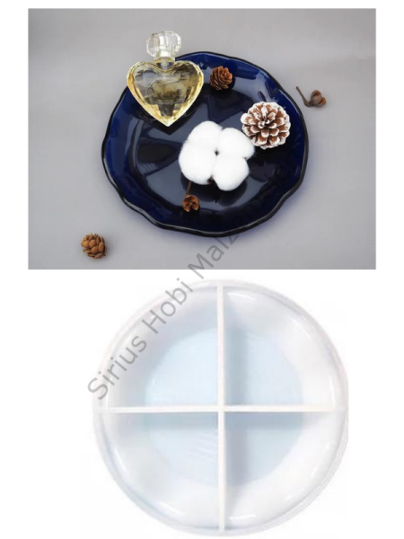 Epoksi Reçine Alçı Tabak Sunumluk Kalıbı Daire