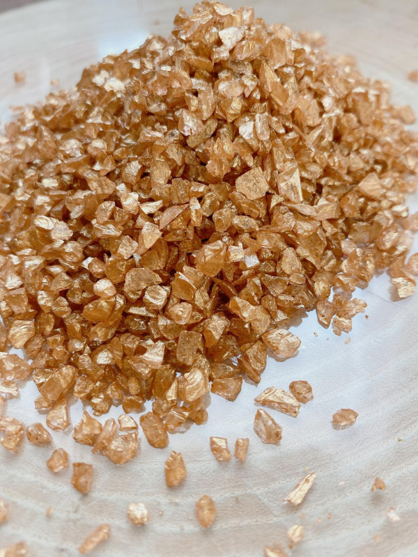 Epoksi Reçine Cam Kırığı Antik Altın İnce 100 gr
