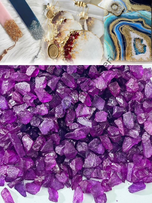 Epoksi Cam Kırıkları Kalın Sedefli Mystic Quartz 100 gr