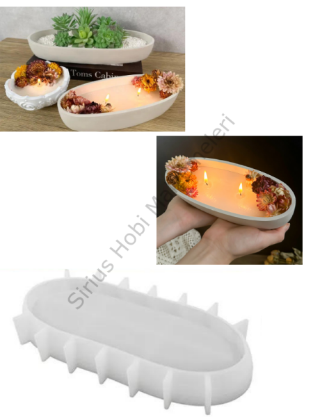 Epoksi Reçine Büyük Gemi Tabak Sunumluk Kalıbı