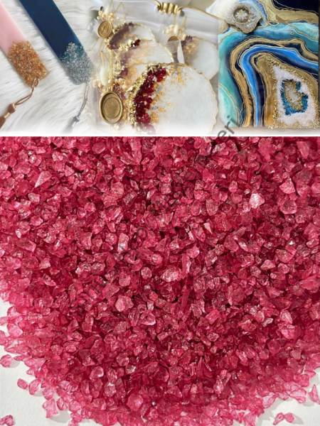 Epoksi Cam Kırıkları Extra İnce Sedefli Rose İnferno 100 gr