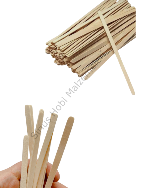 50 adet İnce Tasarım Tahta Çubuğu