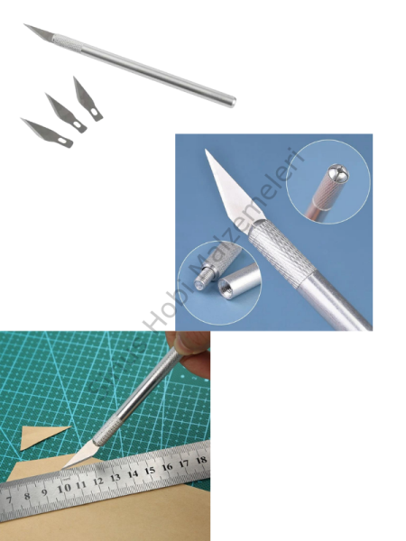 Kretuar  Bıçağı ( 3 yedek uç ile )