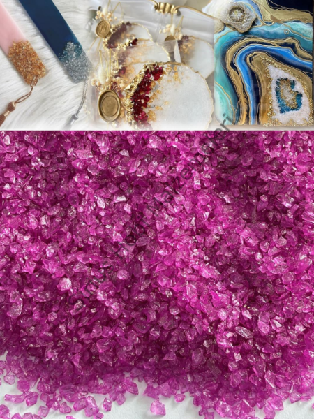 Epoksi Cam Kırıkları Extra İnce Sedefli Violet Quartz 100 gr
