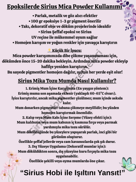 Epoksi Reçine Boyası Mica Powder İnci Sedefli Pigment İnci Tozu 5 gr Silver White