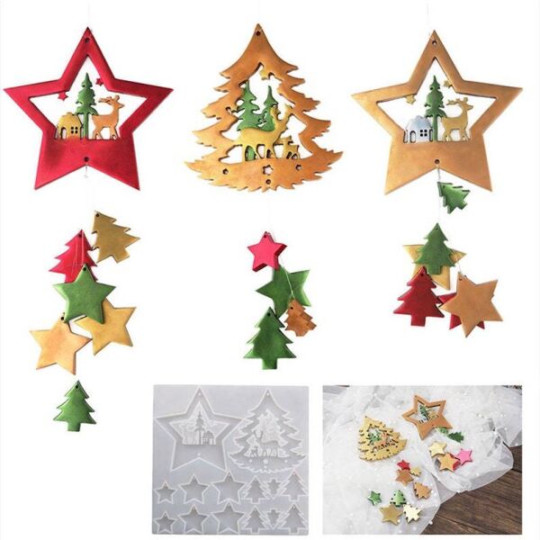 Epoksi Yılbaşı Noel Süsleme Silikon Kalıbı