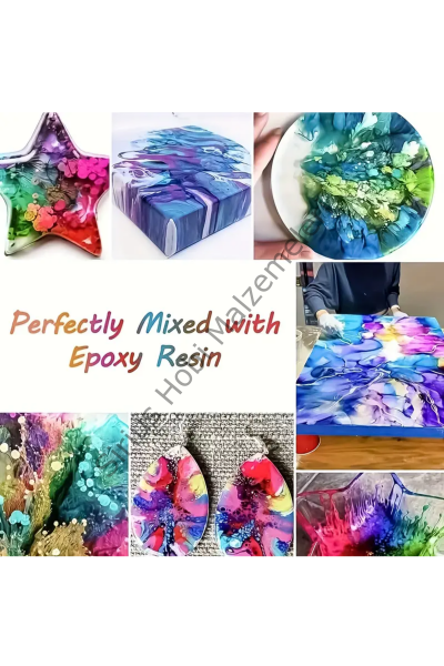 Epoksi Reçine Petri Sirius Alcohol İnk Alkollü Mürekkep Boya 10ml -UV Reçine Uyumludur