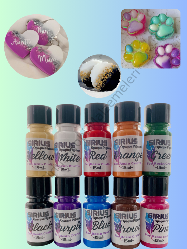 Epoksi Reçine Opak Krem Pigment Boya 10 Renk