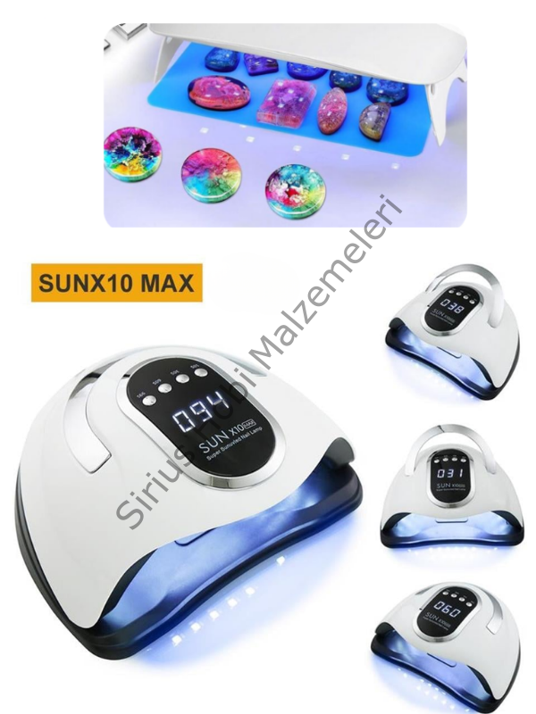 UV Reçine Kurutucu SUN X10 Max UV Lamba – 45 çift LED / 66 ışık gücü, 168W