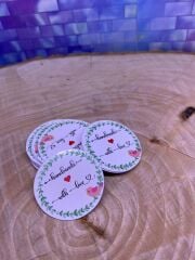 Hand Made Sticker  24 adet