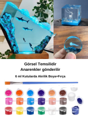 Epoksi Reçine Masa Sehpa Tasarımlar İçin Deniz Canlıları