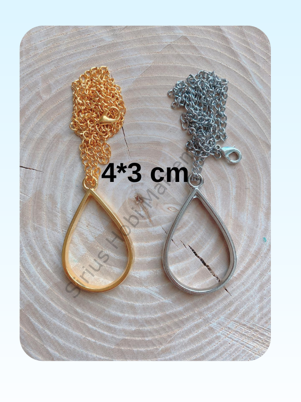 Damla Epoksi Reçine Kolye  Anahtarlık Aparatı 1 adet