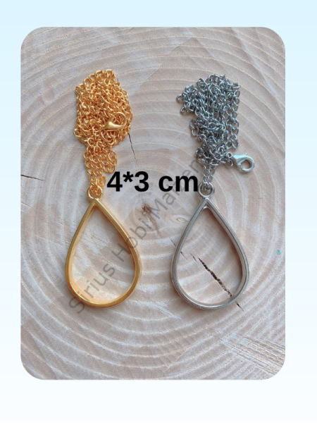 Damla Epoksi Reçine Kolye  Anahtarlık Aparatı 1 adet