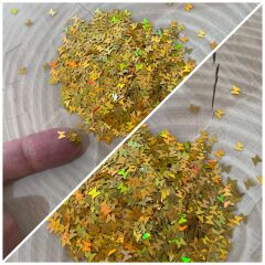 Epoksi Hologram Gold Kelebek Süsleri  2,5 gram