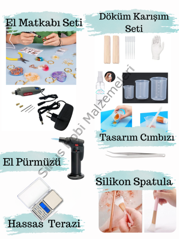 Epoksi Reçine Yardımcı Araç Ve Gereçler Seti 6 Parça