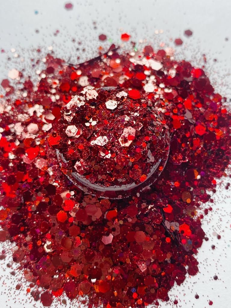 Epoksi Chunky Glitters Dark Red 4 gram