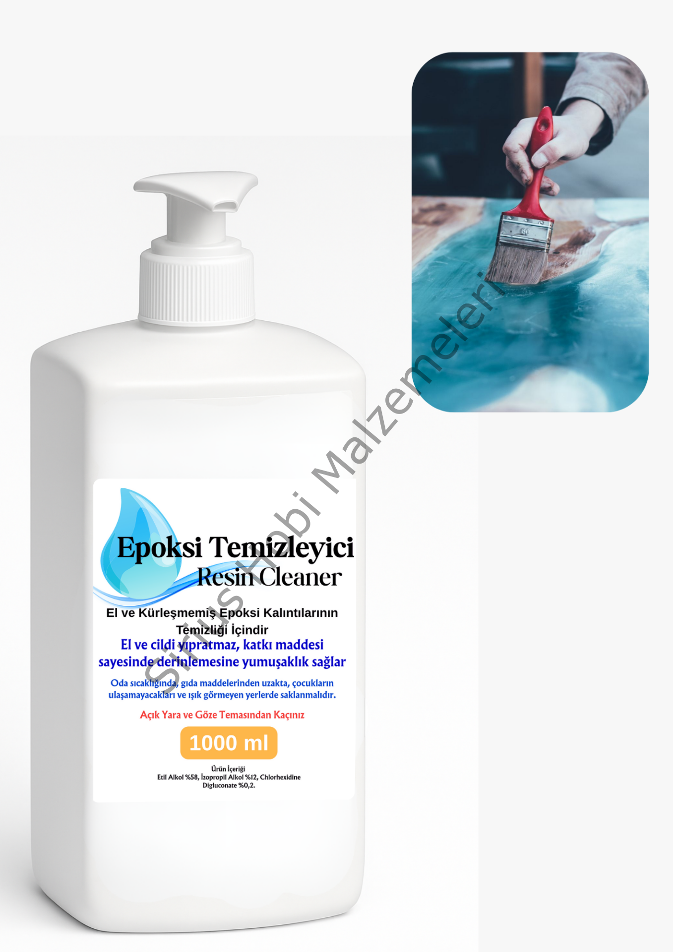 Epoksi Temizleyici – El ve Kürleşmemiş Epoksi Kalıntısı İçin 1000ml