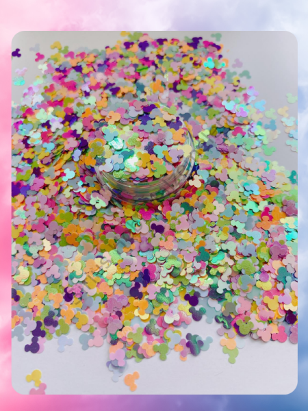 Epoksi Tırnak Yüz Makyajı Slime  Hologramlı Karışık Renkte Mickey 3 mm 4 gr