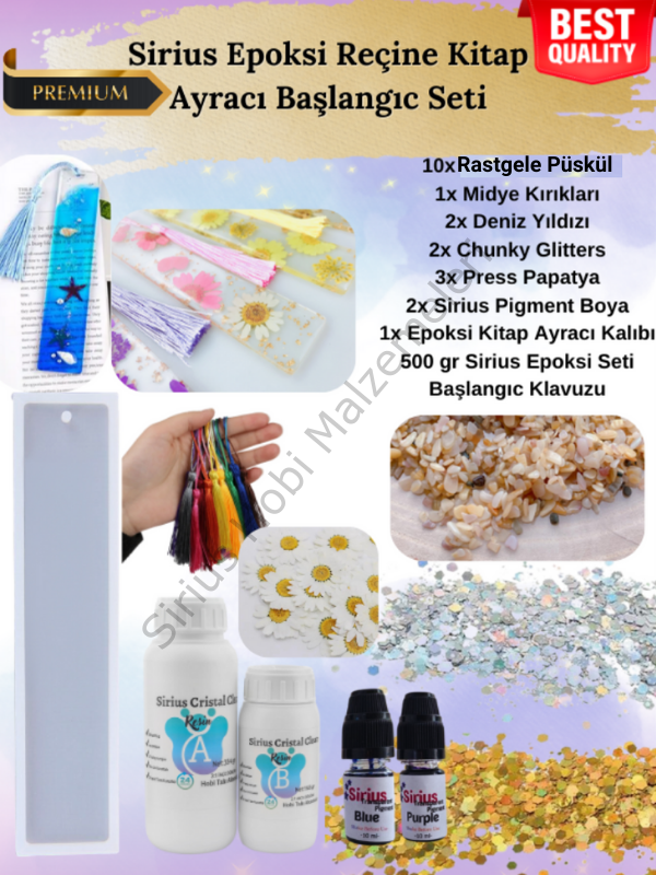 Epoksi Reçine Kitap Ayracı Başlangıc Seti