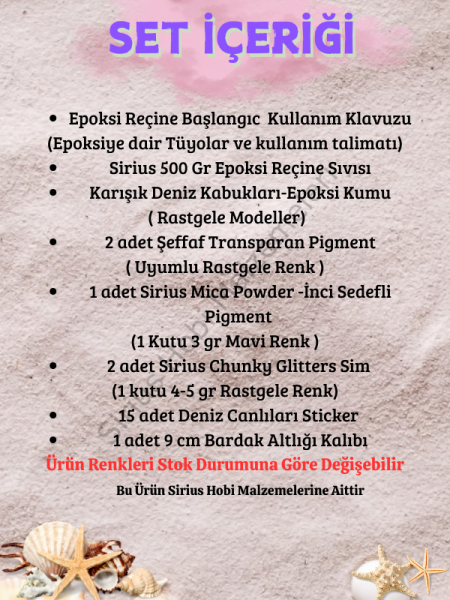 Epoksi Reçine Bardak Altlığı Başlangıc Seti