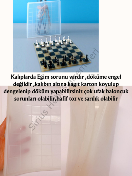 Epoksi Satranç Tahtası Kalıbı 30x30 cm