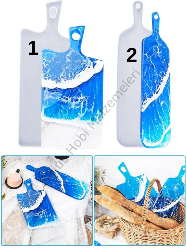 Epoksi Reçine Kesme Tahtası Sunumluk Kalıbı
