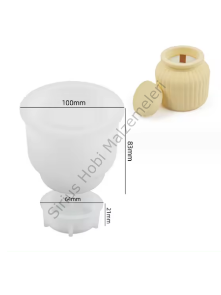 Epoksi Mum Alçı Tasarım Vazo Kalıbı 2