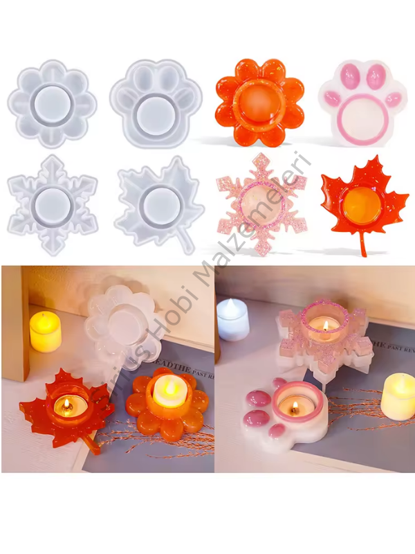 Epoksi Alçı  Trend Mumluk Kalıpları 2