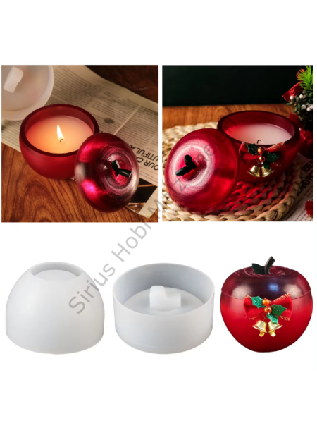 Epoksi Mum Alçı Elma Kapaklı Kutu Kalıbı