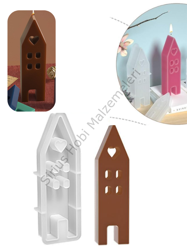 Epoksi AromaTerapi Mum Alçı Ev Kalıbı