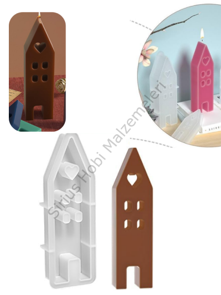 Epoksi AromaTerapi Mum Alçı Ev Kalıbı