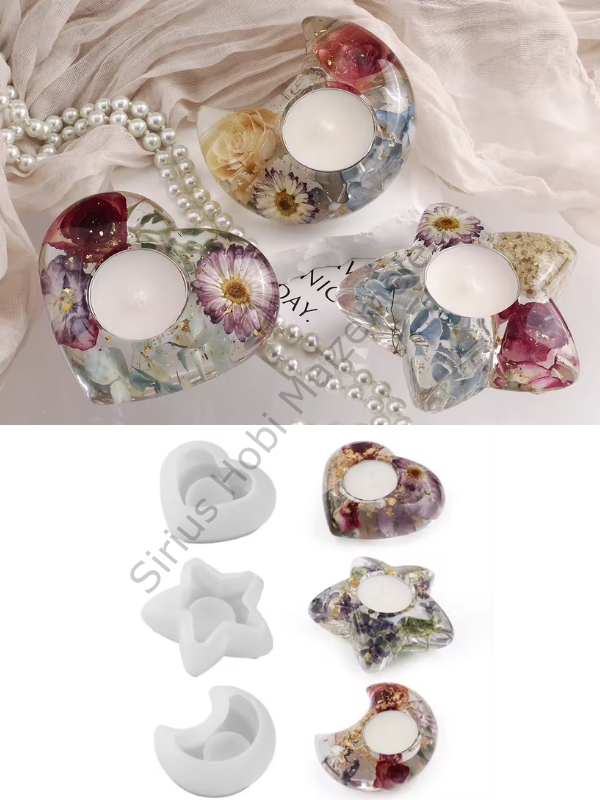 Epoksi Mum Alçı Modern Mumluk Kalıpları