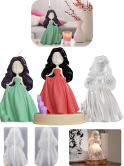 Epoksi Mum 3D Prenses  Gece Lambası Kalıbı