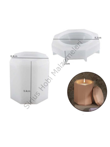 Epoksi Alçı Kapaklı Kutu Mumluk Kalıbı