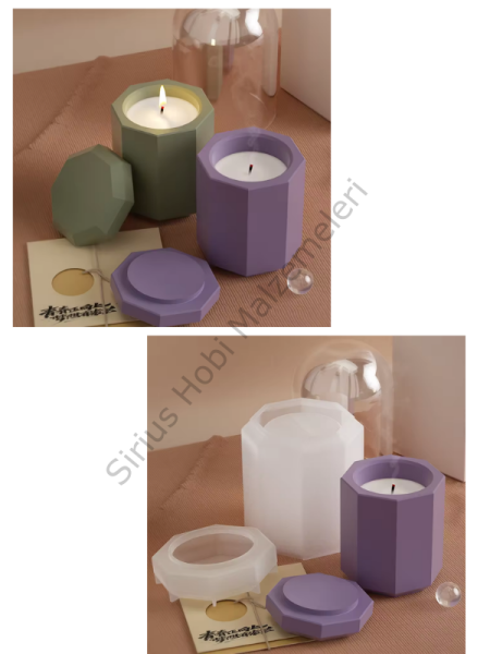 Epoksi Alçı Kapaklı Kutu Mumluk Kalıbı