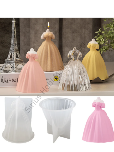 Epoksi Mum Alçı  3D Gelinlik Kalıbı