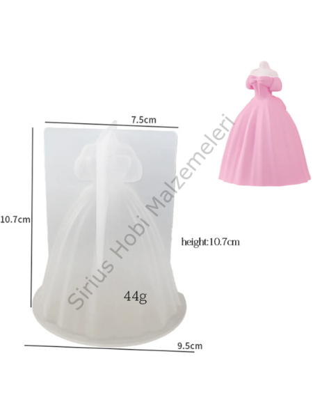 Epoksi Mum Alçı  3D Gelinlik Kalıbı