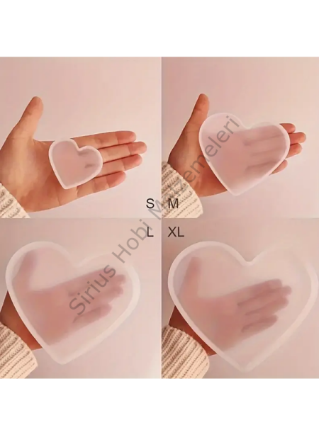 Epoksi Reçine Kalp Bardak Altlığı Kalıpları