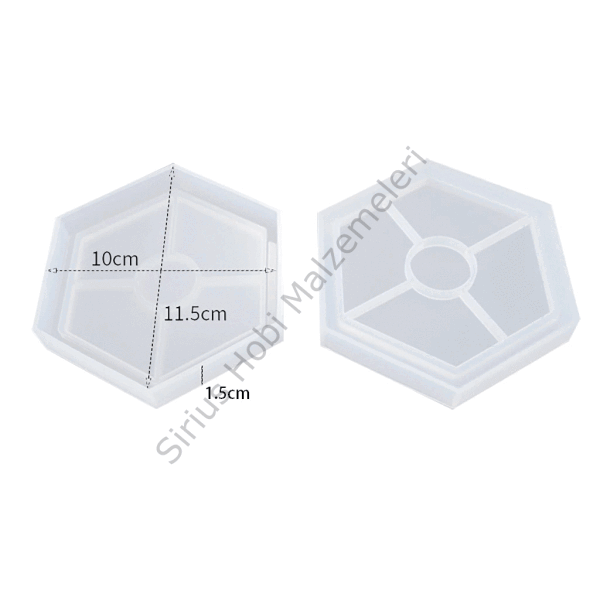 Epoksi Bardak Altlıgı Kalıbı Altıgen