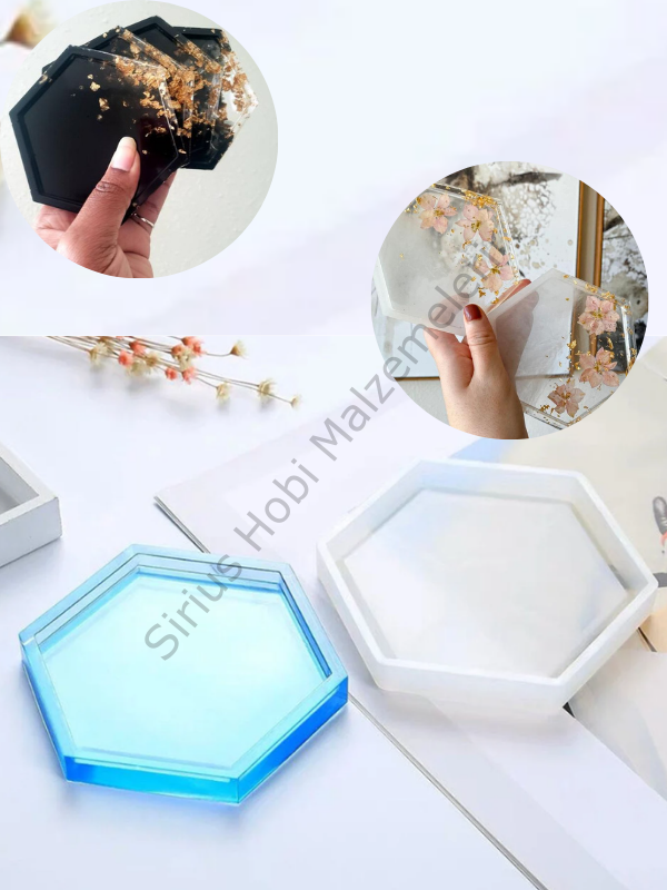 Epoksi Bardak Altlıgı Kalıbı Altıgen