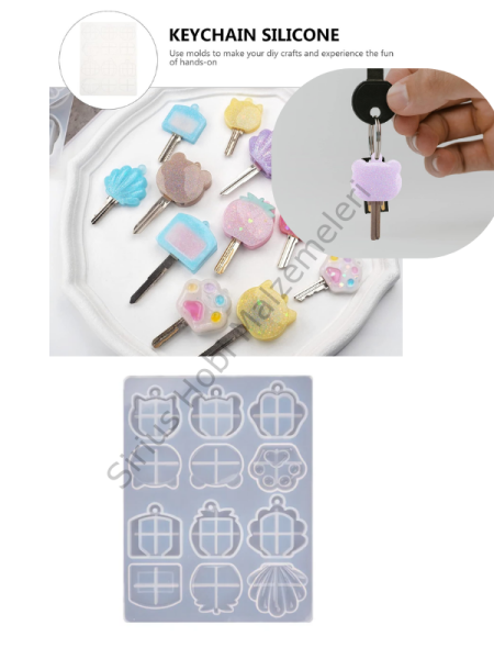 Epoksi Reçine Anahtar Anahtarlık  Kabı Kalıpları