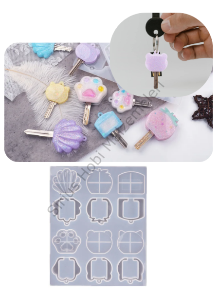 Epoksi Reçine Anahtar Anahtarlık  Kabı Kalıpları