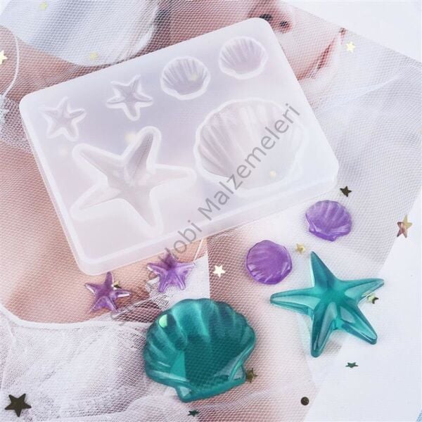 Epoksi Deniz yıldızı Midye Kalıbı