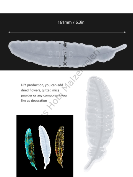 Epoksi Reçine Tüy Kitap Ayracı Silikon Kalıbı