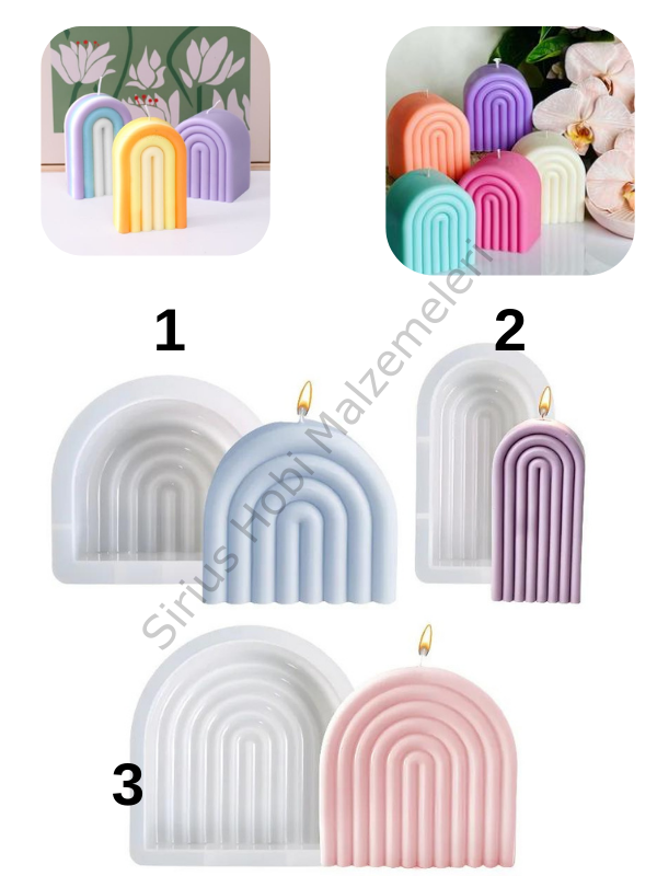 Epoksi Mum Gökkuşağı Kalıpları