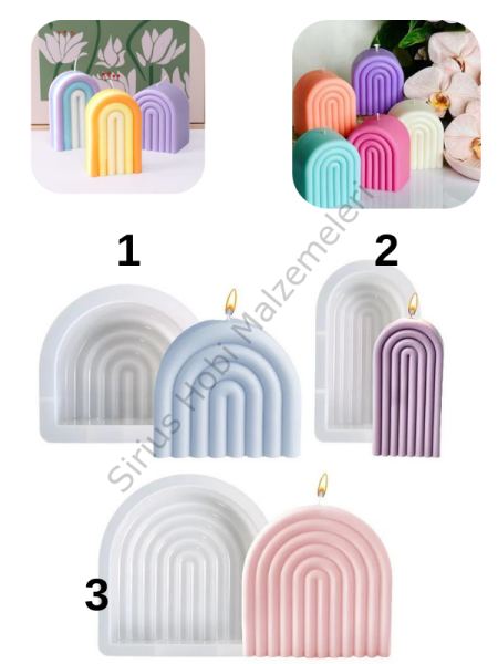 Epoksi Mum Gökkuşağı Kalıpları