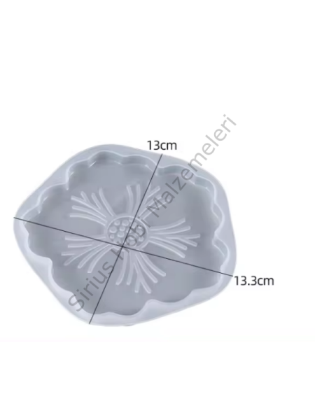 Epoksi Alçı Çiçek Bardak Altlığı Silikon Kalıbı