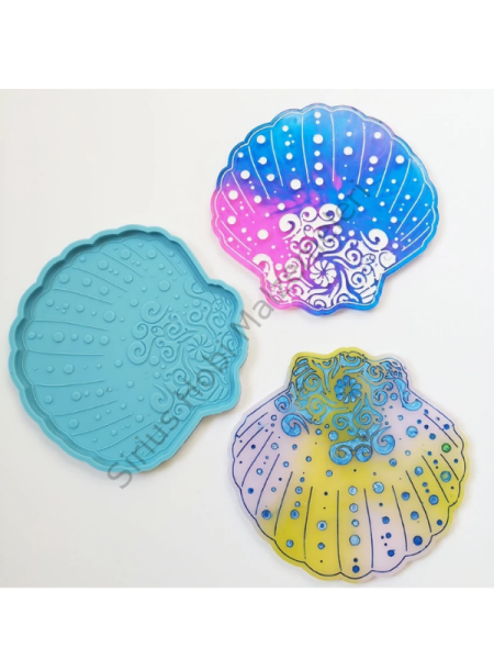 Epoksi Reçine Alçı Midye Bardak Altlığı Kalıbı