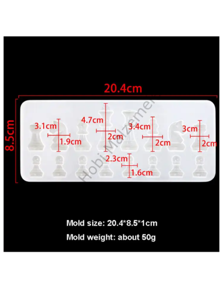 Epoksi Reçine Satranç Kalıbı